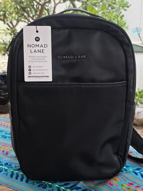 NWT Nomad Lane Original Ikigai Slim Black Backpack Men Women Travel Work